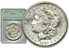 1881-S $1 Morgan Silver Dollar - PCGS MS63 - OGH Rattler - Blast White  C1239
