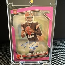 Panini Prizm 2025 Shedeur Sanders Pink Prizm Rookie Auto 302 Cleveland Browns Panini Prizm 2025 Shedeur Sanders Pink Prizm Rookie Auto 302 Cleveland Browns