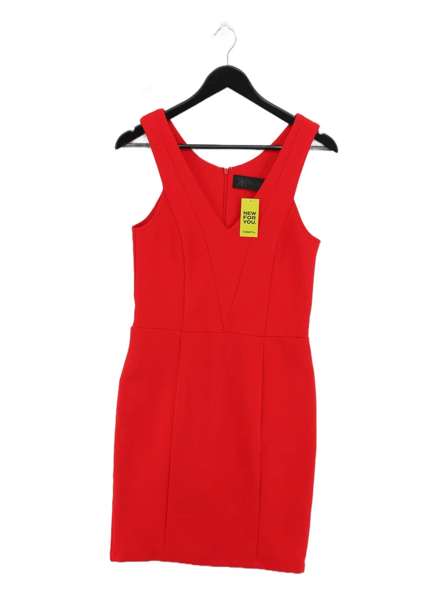 red dress kardashian kollection Kardashian Kollection Dress Womens Large Red Long Sleeve Night out Bodycon
