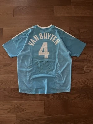 maillot Olympique de Marseille Van Buyten 4 signé Saison 00/01 Taille XL - Photo 1/4