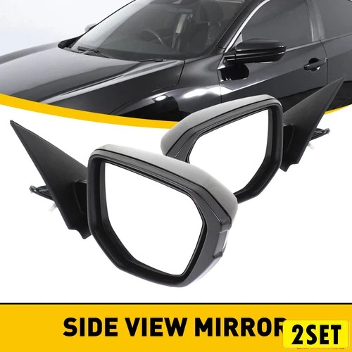 4x Left Right Mirror Power Adjust Glass Manual Fold For 2016-2020 Honda Civic DX