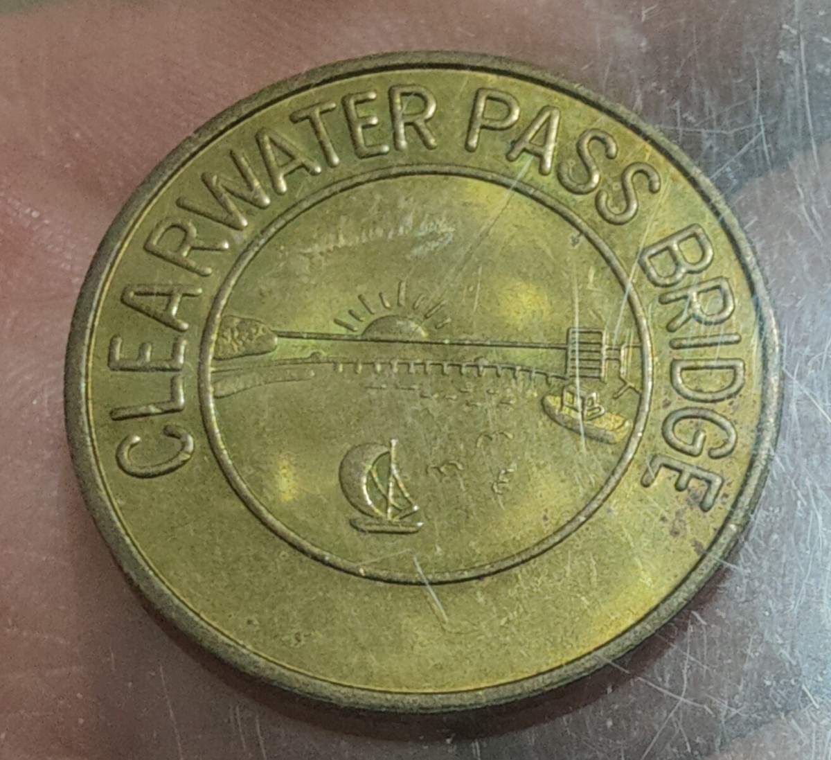 Vintage Clearwater Pass Bridge Token One Two-Axel Fare Florida Trade Coin  Metal | eBay