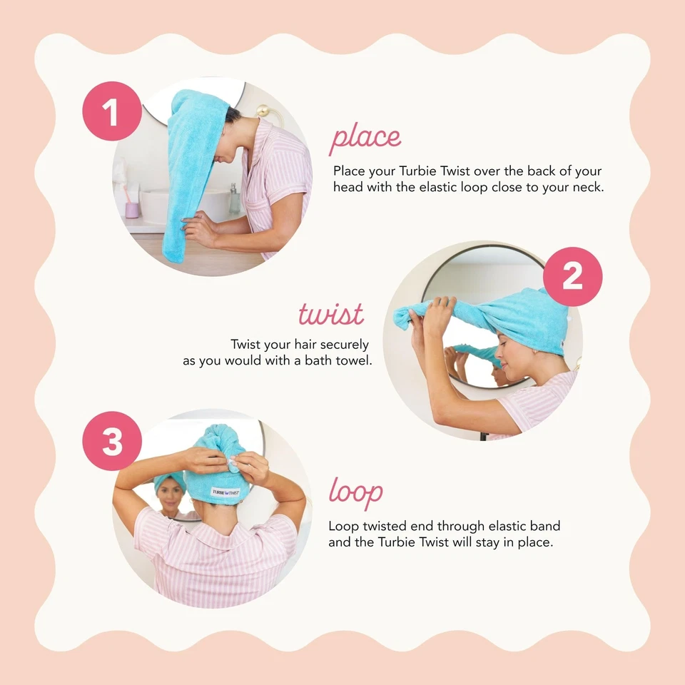 Pacote com 4 toalhas de cabelo de microfibra para beleza, viagem, presente - turbante envoltório de cabelo f... - Imagem 4 de 4