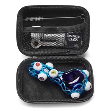 4" Eyeball Style Tobacco Smoking Glass Pipe Collectible Handmade Pipes with Box