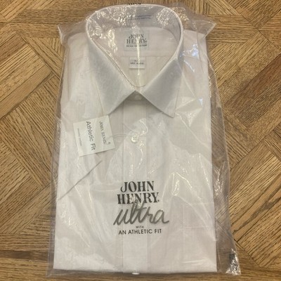 NWT Vintage John Henry Men's Dress Shirt Off White Size 15.5 In Original Bag