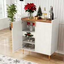 New ! Coffee Bar Sideboard, Wooden Wine Cabinet