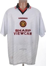 MANCHESTER UNITED 1996 1997 AWAY FOOTBALL SHIRT UMBRO SIZE XL ADULT