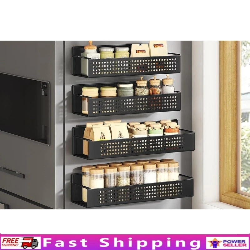 Magnetic Spice Rack Organizer Refrigerator Strong Hold Space Saving Shelf New
Opens in a new window 