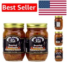 Roasted Pineapple Habanero Glazing Sauce - Artisan Made in Ohio, Pack of 2