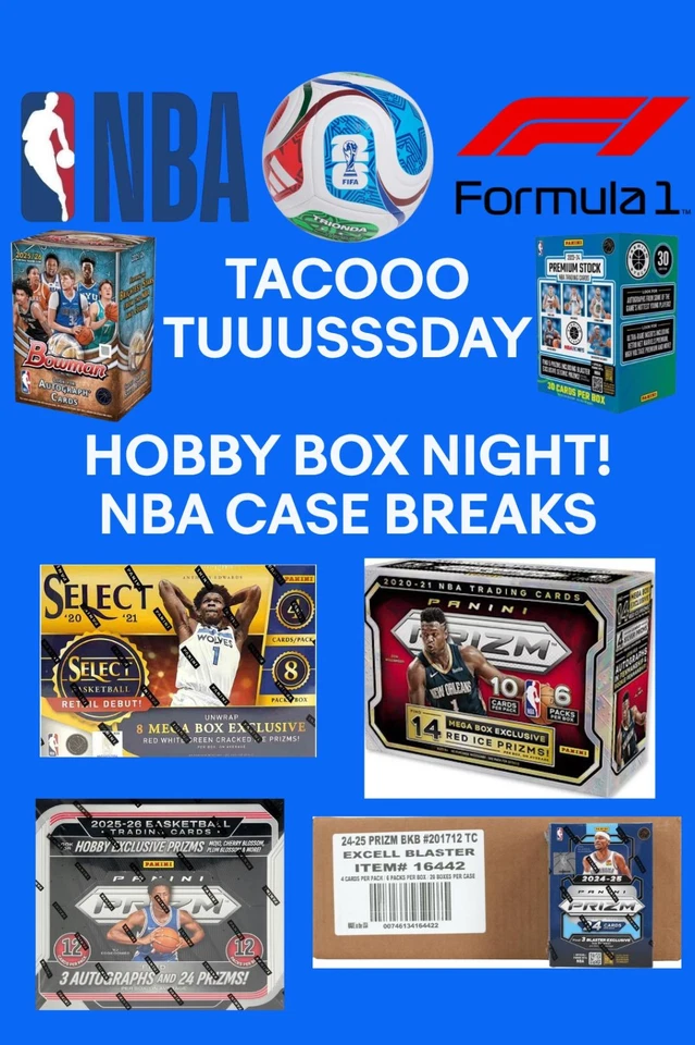 TACO TUESDAY! NBA Retail, Hobby Boxes, Case Breaks and more!