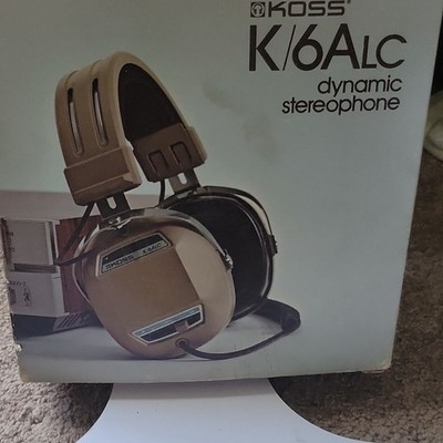 Koss K/6ALC Over-Ear Stereo Headphones Coiled 1/4'' Plug Volume/Balance