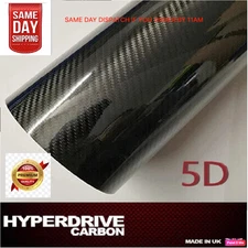Black 5D Carbon Fibre Vinyl Wrap Film Sheet Car sticker Air Bubble Free UK