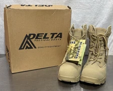 Delta Boots Mens 11 Tan Tactical Military Combat Shoes Side Zip Cordura Workwear
