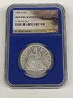 1858 O Seated Liberty Half Dollar NGC (C) AU Shipwreck Effect SS Republic