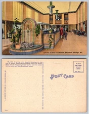 Hall Waters Interior Excelsior Springs Missouri Postcard