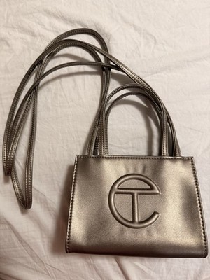 Telfar Small Metallic Silver Bag