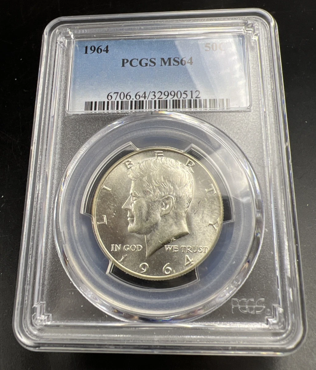 MS64 PCGS 1964 アメリカ PCGS (1964-Now Dollars Half US Kennedy 1964 Graded 64 MS Certified コレクション
