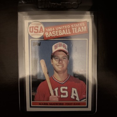 1985 Topps Mark McGwire #401 Rookie Team USA Oakland Athletics NM Near Mint