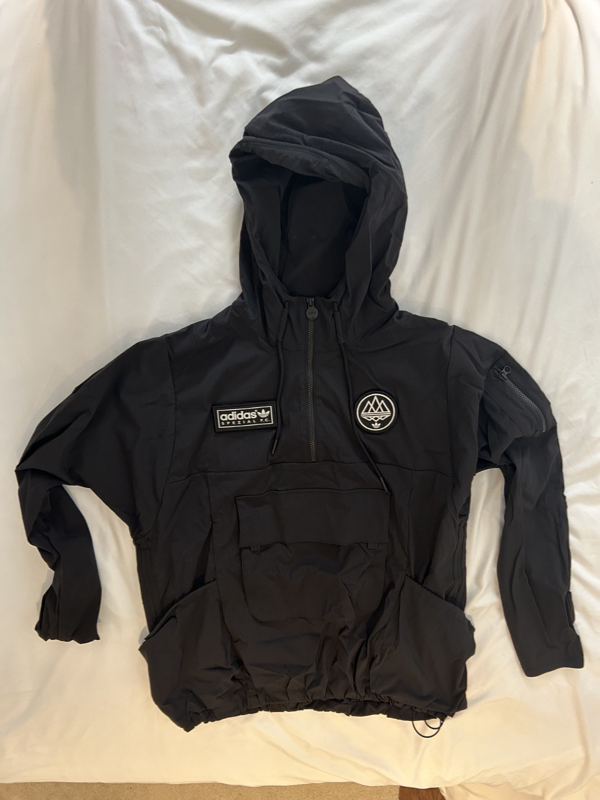 adidas SPZL FC Todmorden Black Smock With black & Red Badges 24”PTP