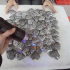 9.5LB 60Pcs Yooperlite Fire Stone Crystal Heart Flashing Flame Under Ultraviolet