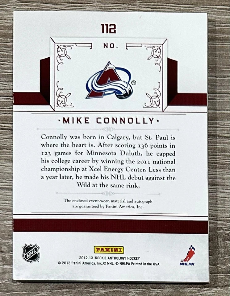 2012-13 Panini Rookie Anthology #112 Mike Connolly Jersey AUTO #/699 - Image 2 of 2