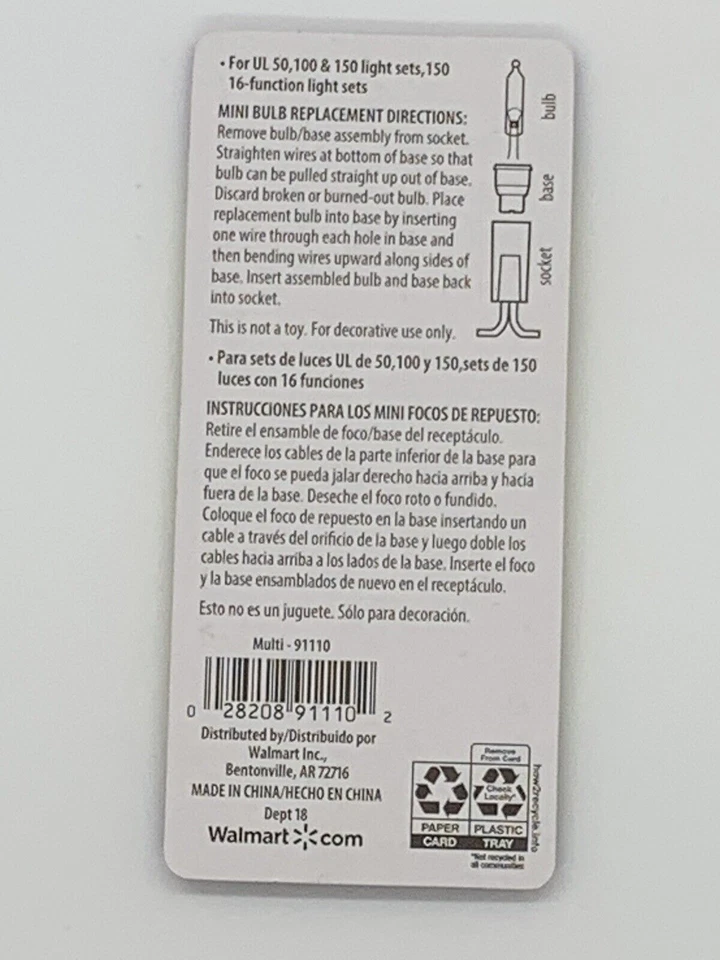 Light Keeper Pro 10-Pack Replacement Bulbs Colored 2.5V 170mA Christmas Tree - Image 3 of 3