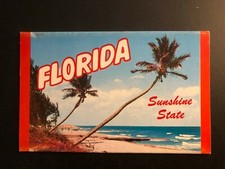 Old Vintage"FLORIDA-Sunshine State" Fold Out Views Made in USA