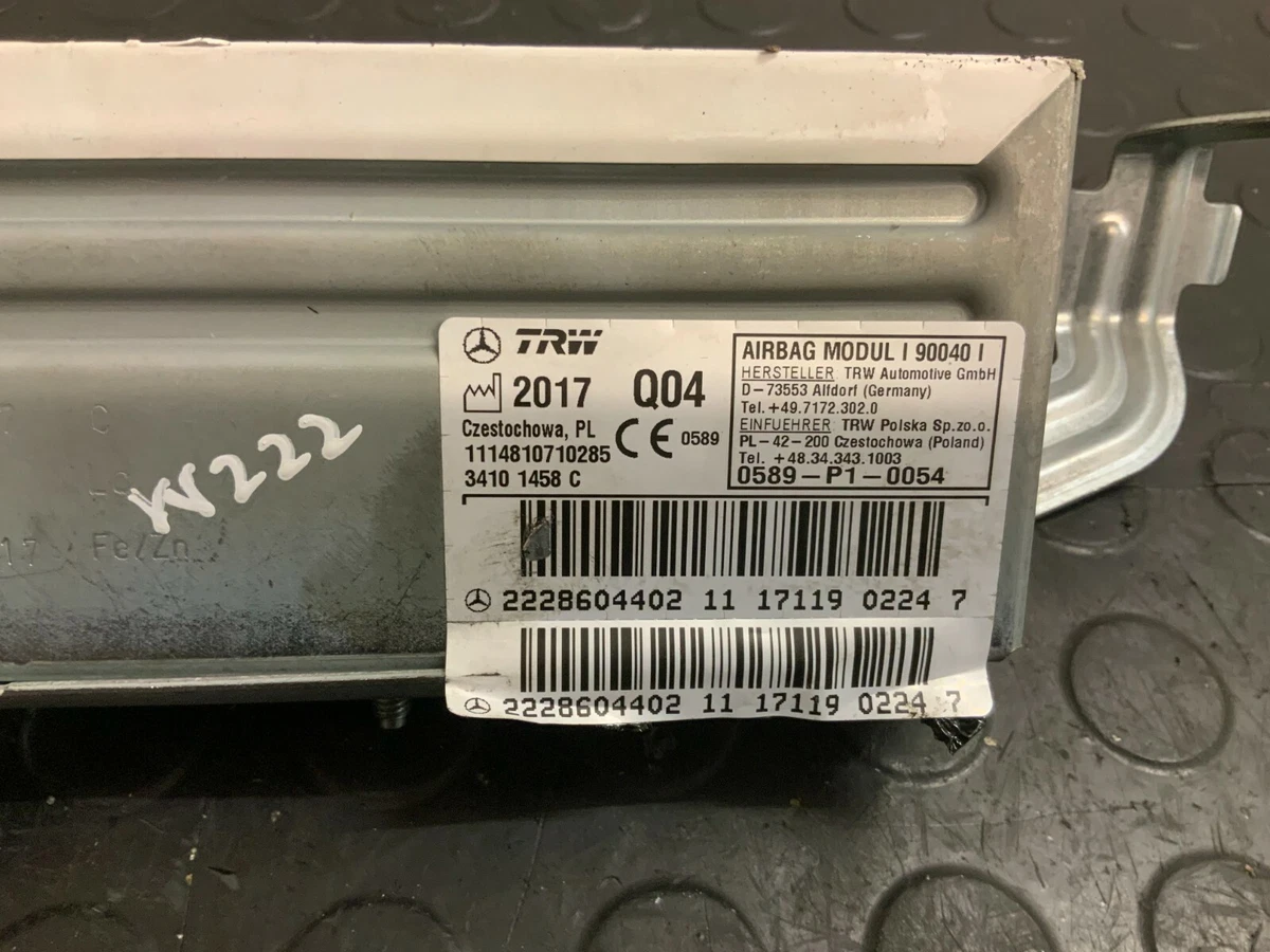 MERCEDES BENZ S-CLASS W222 DRIVER SIDE REAR QUARTER PANEL AIRBAG  