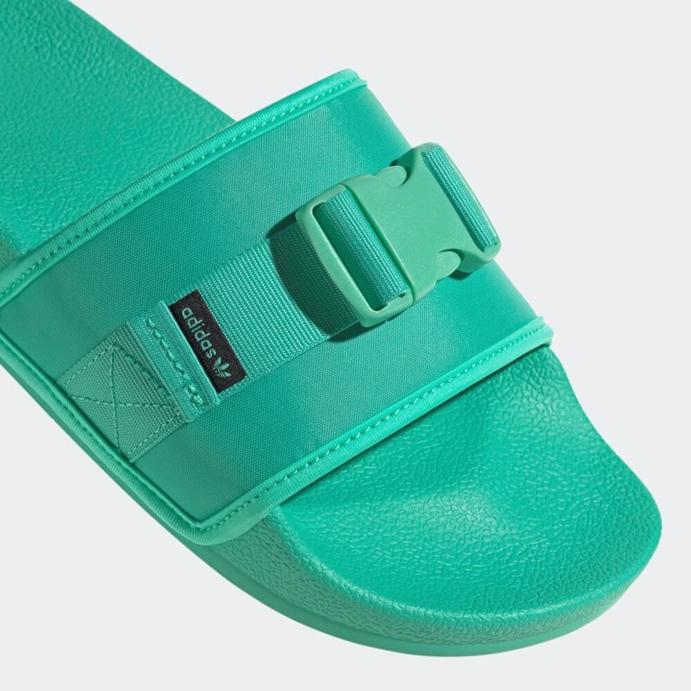 New Adidas Womens POUCHYLETTE SLIDES HI-RES GREEN/BLACK GZ4330 US