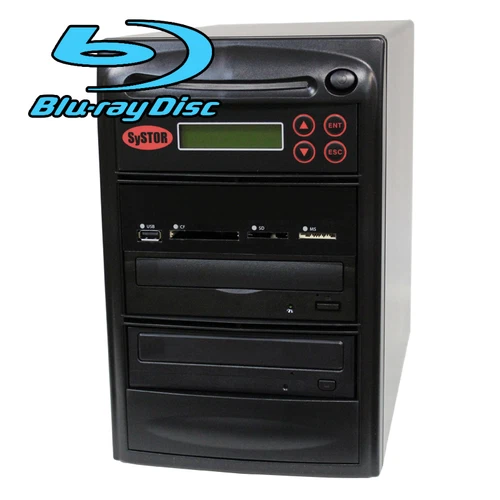 SySTOR 1-1 USB/SD/CF/MS Multi Media Flash Backup CD DVD Blu-ray Duplicator Tower