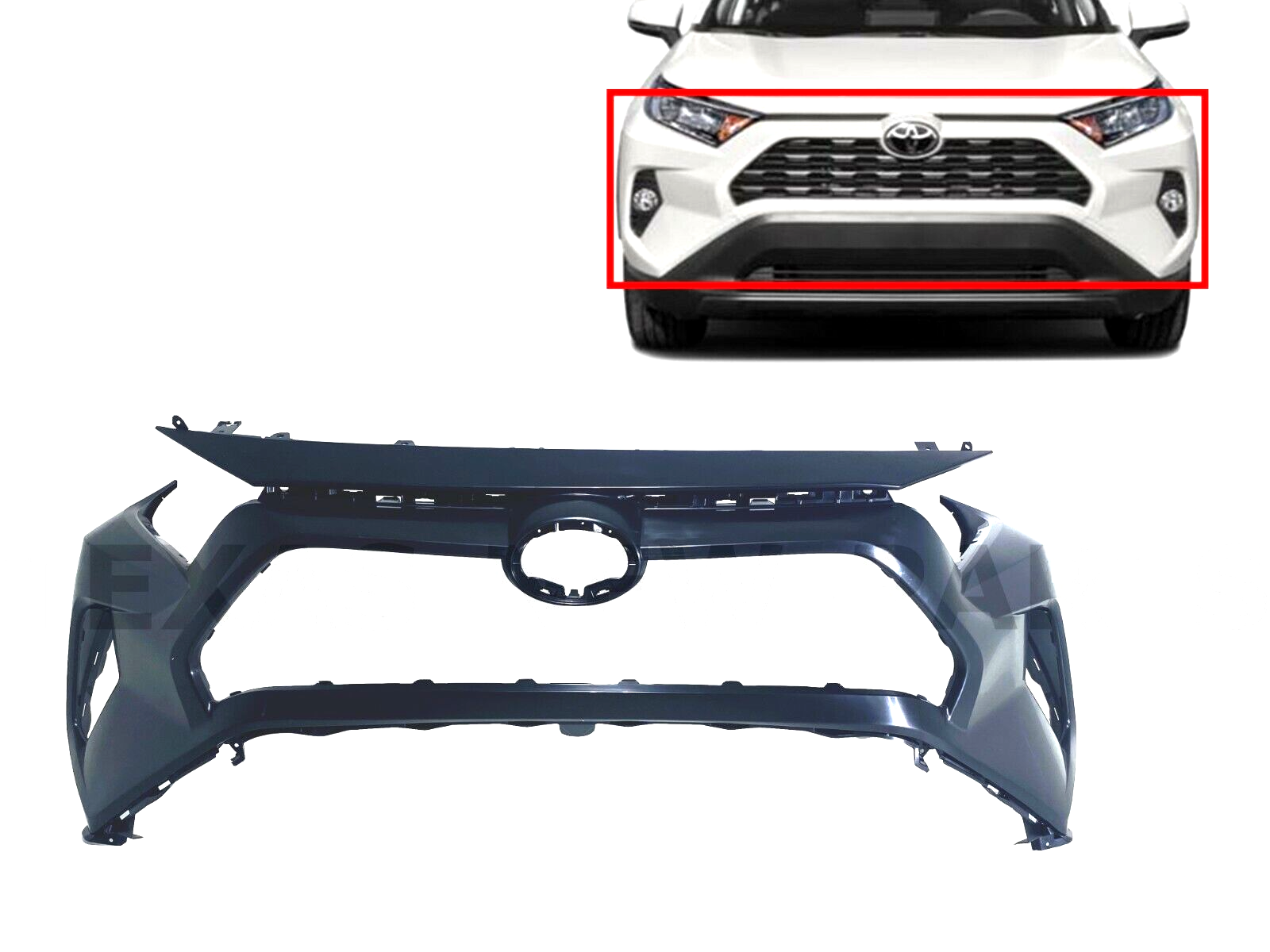 Fits 2019-2020 Toyota Rav4 Front Bumper Cover Assembly for sale 