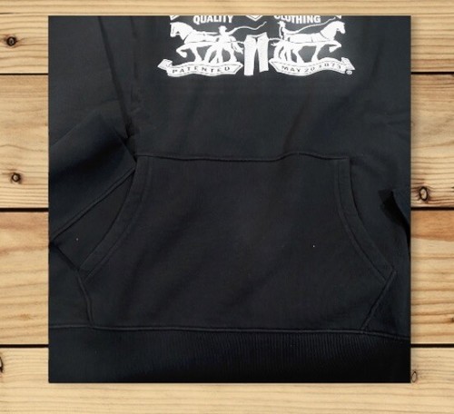 Levi Strauss & Co Hoodie Sweater | Black | Logo Two Horse Pull | Men's 2XL | NWT - Picture 4 of 6
