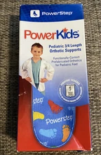 PowerStep PowerKids 3/4 Length Pediatric Orthotic Shoe Insoles 11.5-12.5