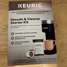 Keurig Descale & Cleanse Starter Kit: 1 Descale Pouch & 2 Rinse Pods