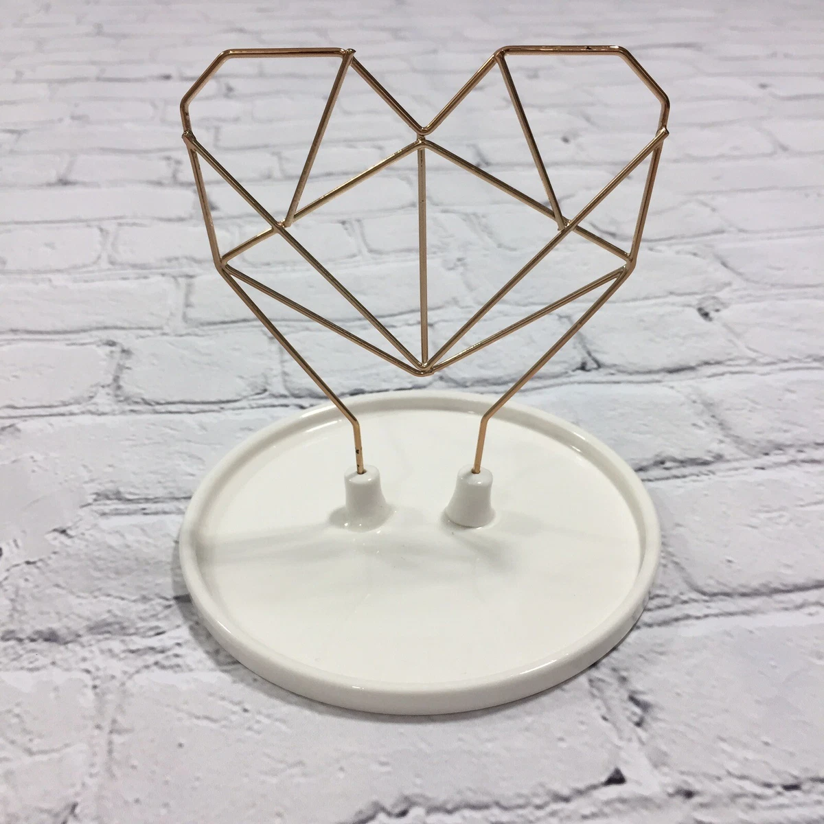 Coxet wire heart ceramic shop jewelry holder