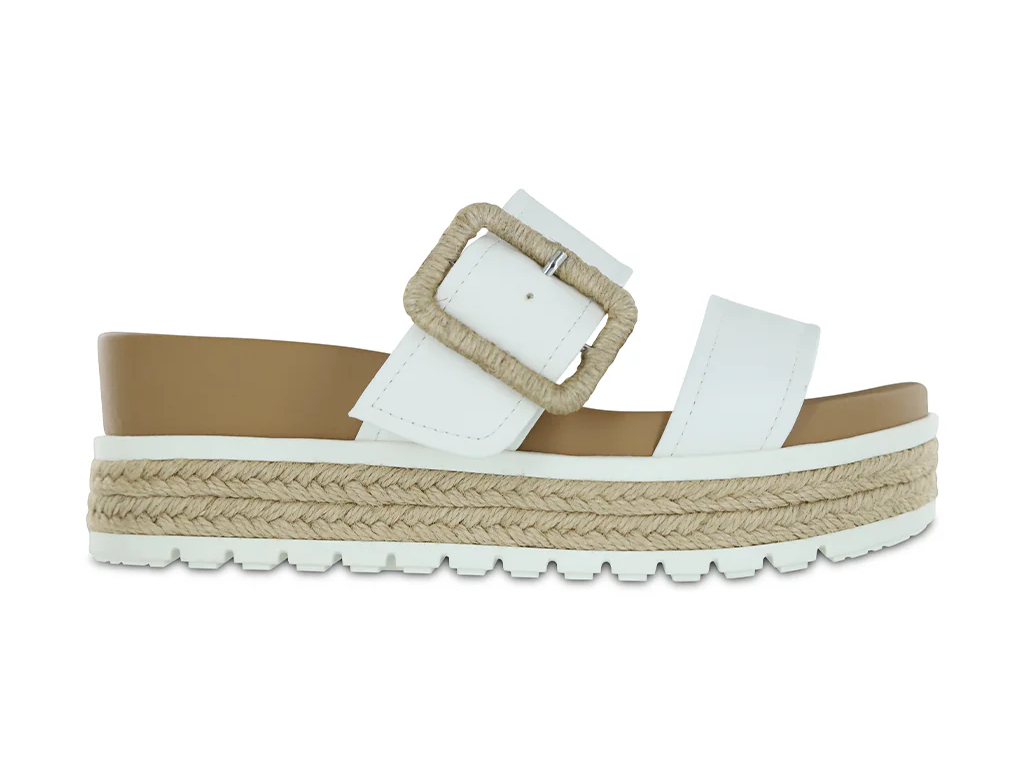 MIA Women's Kenzy Sandals, Style#MH1916, Size 6 M, Color White
