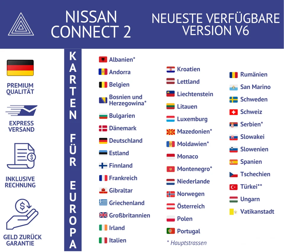 NEU NISSAN CONNECT 2 V6 (LCN2) SD KARTE EUROPA 2023 NV200 Note Juke Leaf Micra - Bild 3 von 4