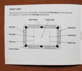 SIDE POCKET Instruction Manual - No Game NES Nintendo
