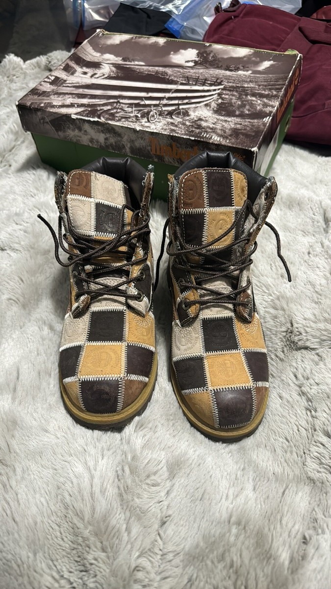 Rare Vintage Timberland Patchwork Monogram Limited Edition Size11 Timberland Patchwork | eBay main image 4
