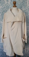 Marla Wynne Lounge Cream Soft Wraparound Jacket Size Xs