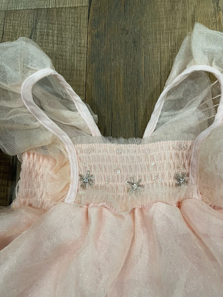 Niñas Vestido de Tul en Capas Mariposa Tul Tutú Vestido Sin Mangas Fiesta 4T 100 Foto 4 de 4