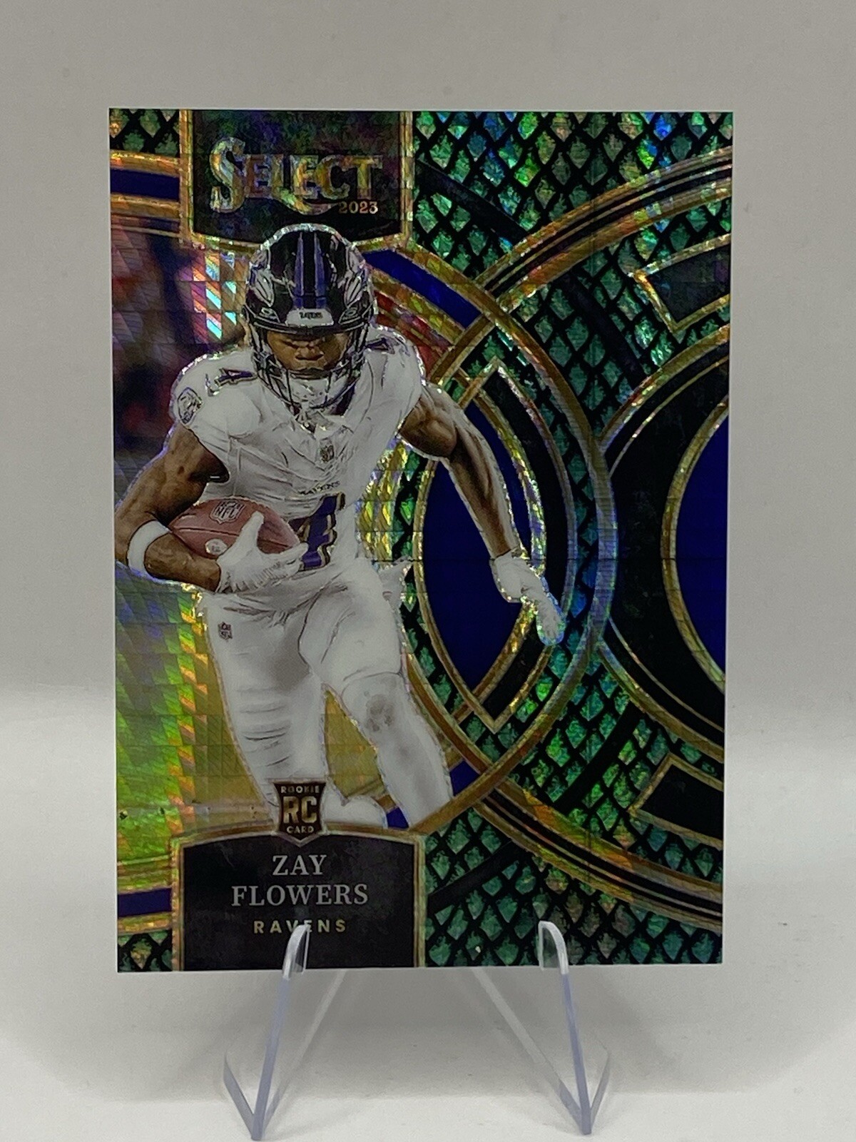 Zay Flowers /70 Dragon Scale RC Premier Level Baltimore Ravens 2023 Select #157