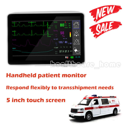 CONTEC Touch Patient Monitor ICU Vital Signs ECG,NIBP,SPO2,PR,RESP,TEMP - Picture 1 of 12