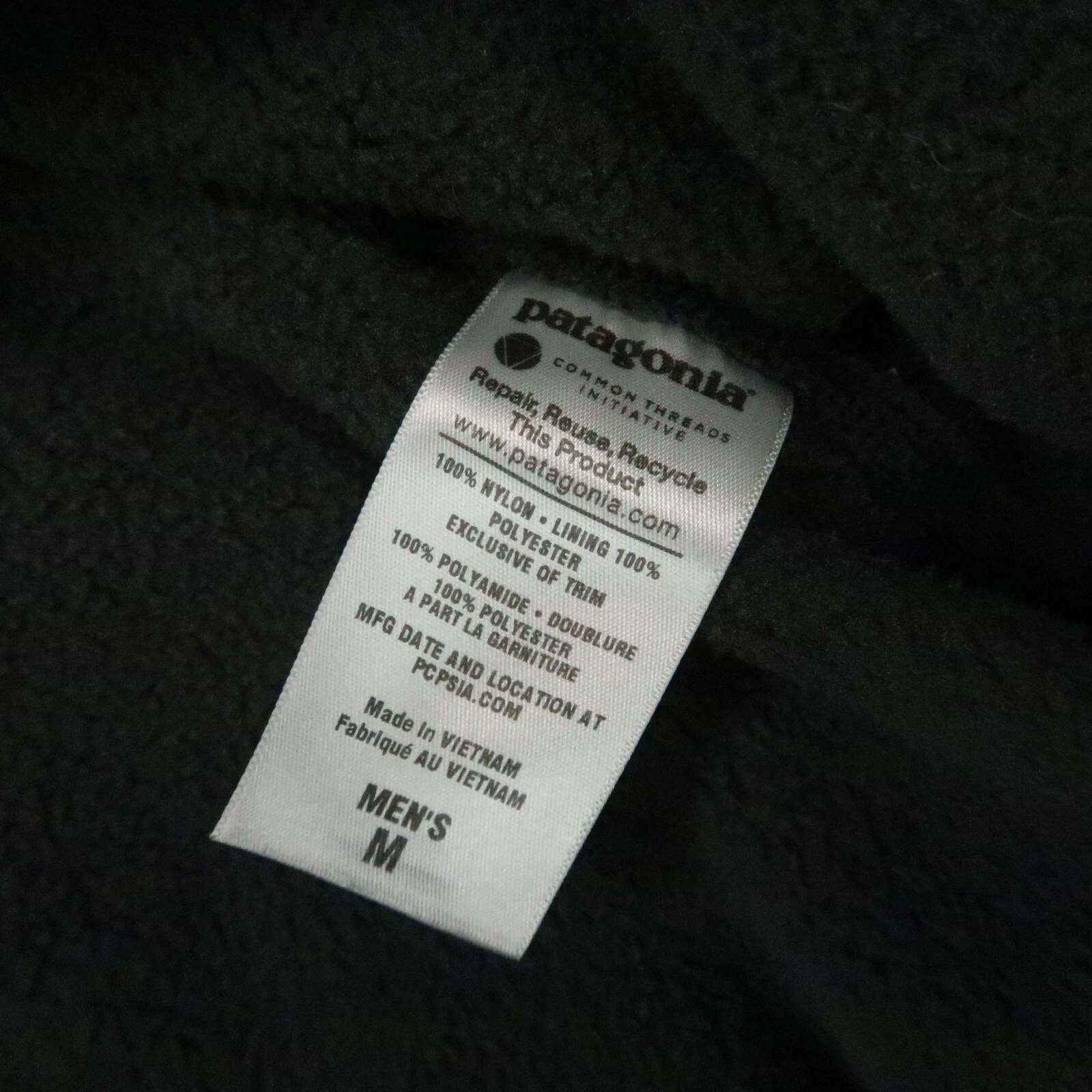 patagonia vintage shelled synchilla full zip lined jacket