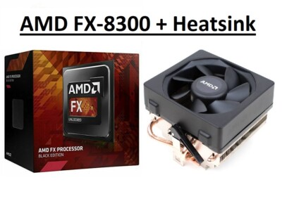AMD FX 8300 Black Edition 8-Core Prozessor 3,3 GHz + Kühlkörper, Sockel AM3+