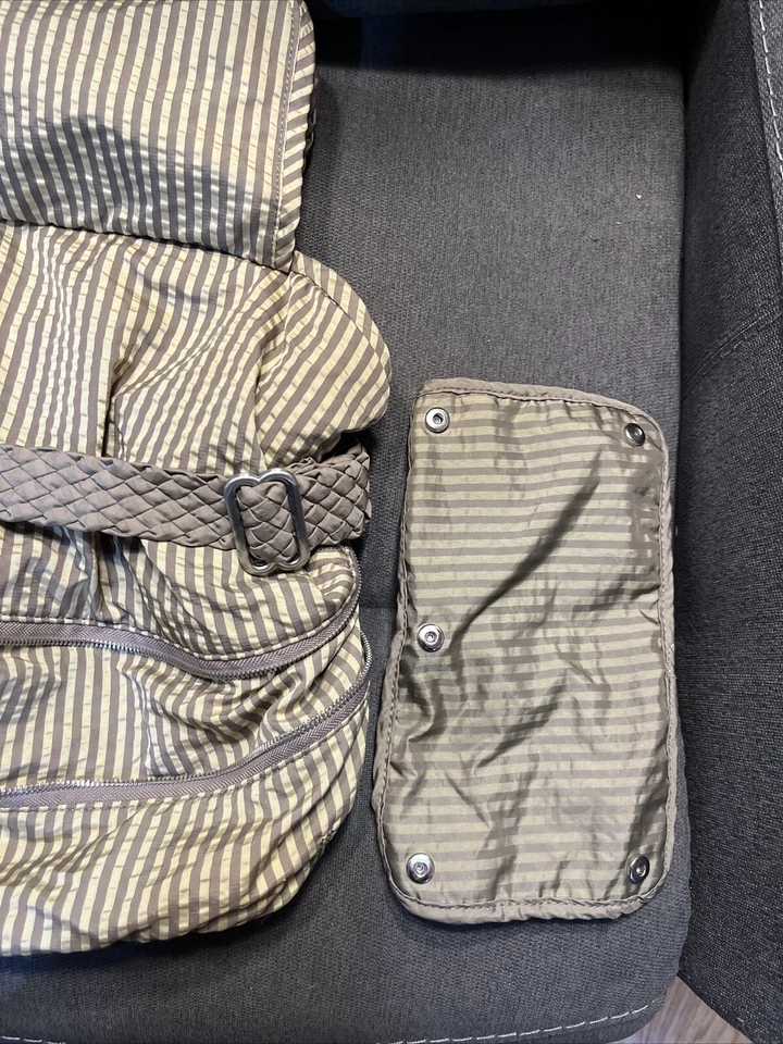 Stella McCartney Large Khaki Green Striped Lesportsac Bag Excellent Condition! - Image 4 of 4