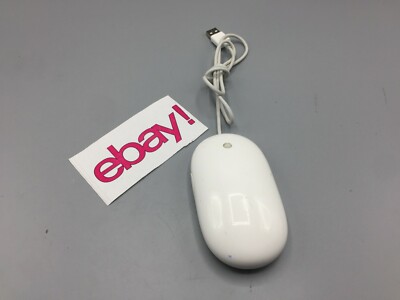 Apple A1152 White Mouse USB Wired Optical Mouse Genuine OEM -Tested & Working-