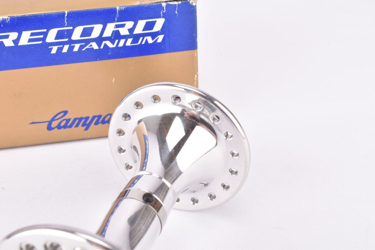 NOS / NIB Campagnolo Record Titanium #HB-30RE front Hub with NOS / NIB Campagnolo Record Titanium #HB-30RE front Hub with