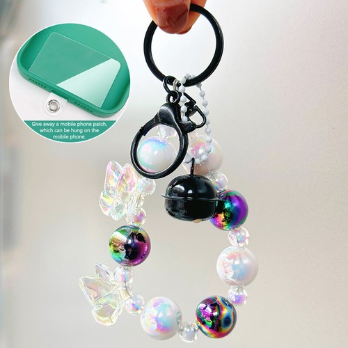 Colorful Butterfly Bowknot Acrylic Phone Chain Keychain Pendant Hand Painted Wa - 第 15/19 張圖片