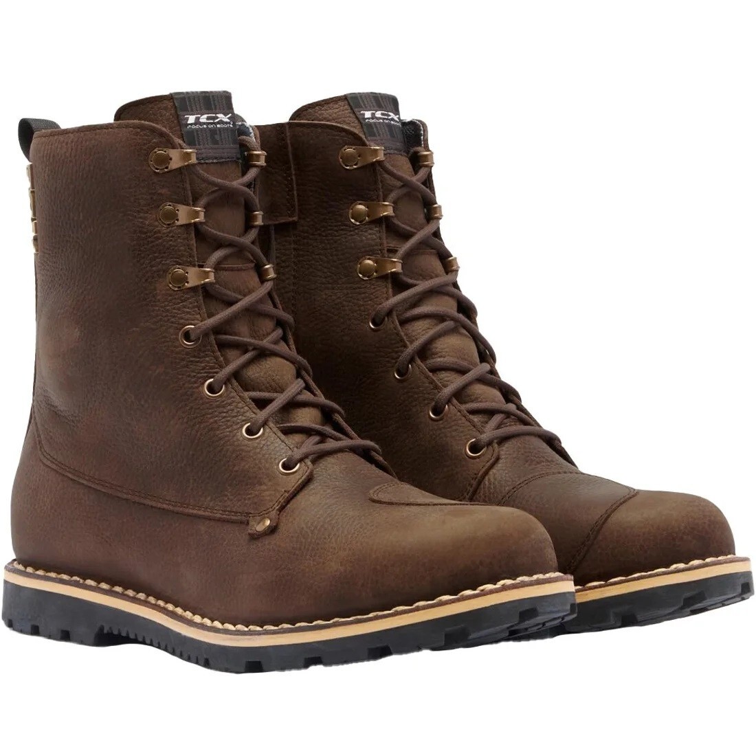 TCX HERO 2 WP SCARPE STIVALI BOOTS MOTO IMPERMEABILI PELLE MARRONE TG 45